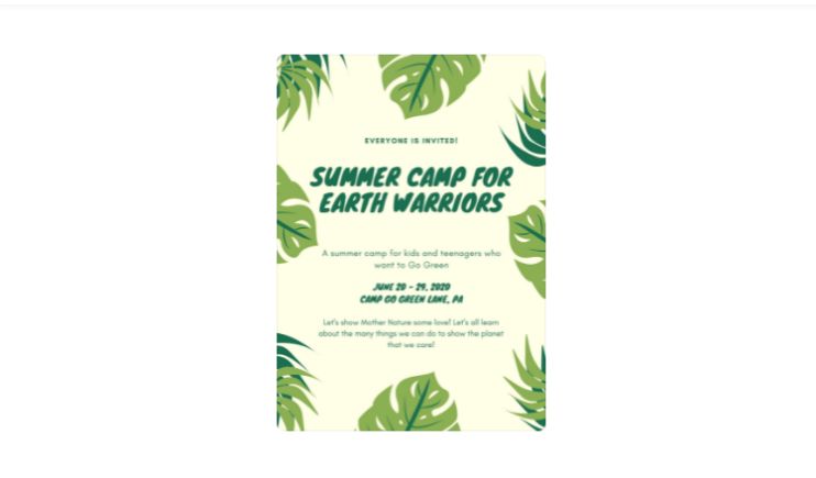 Free Summer Camp Poster