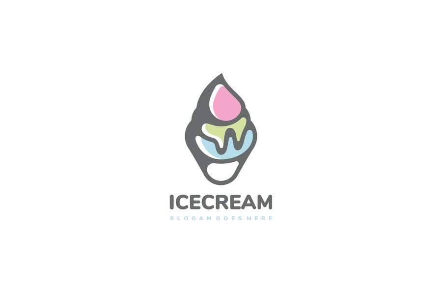 Fully Editable Ice Cream Logo