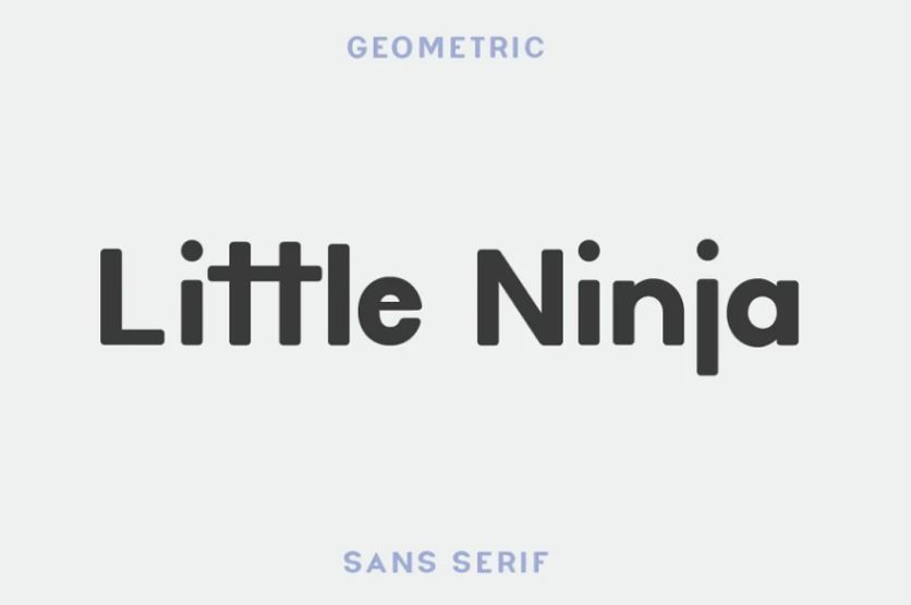 Geometric Style Little Ninja fonts