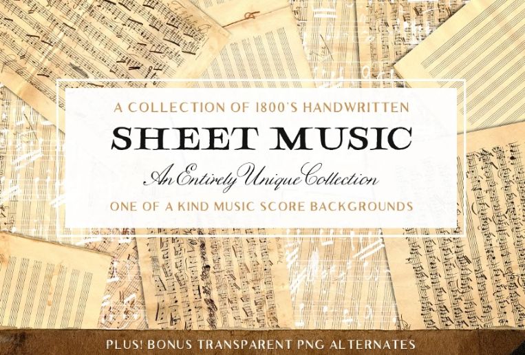 Grunge Music Sheet Texture