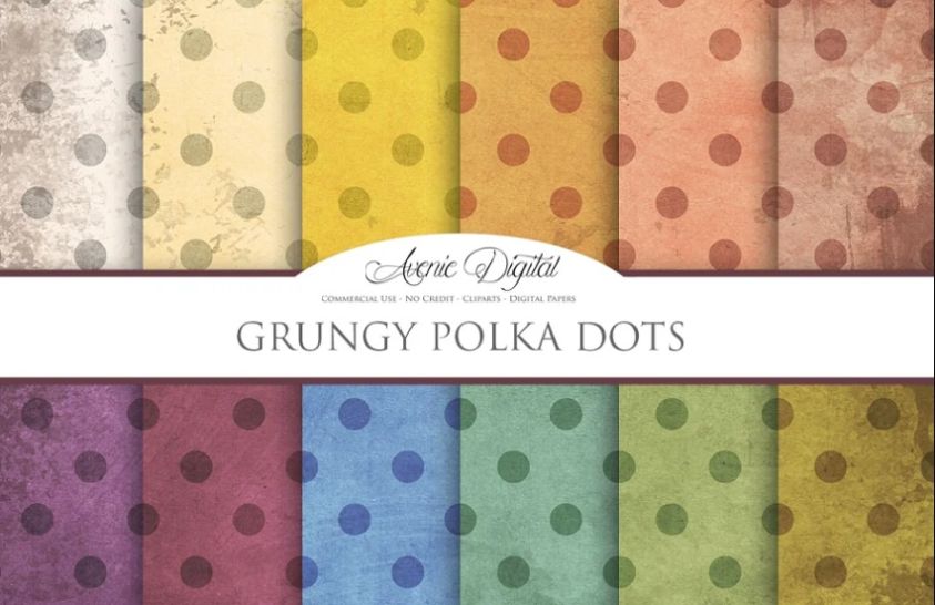 Grungy Polka Dot Backgrounds