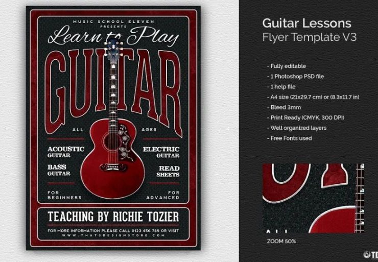 music lessons flyer templates