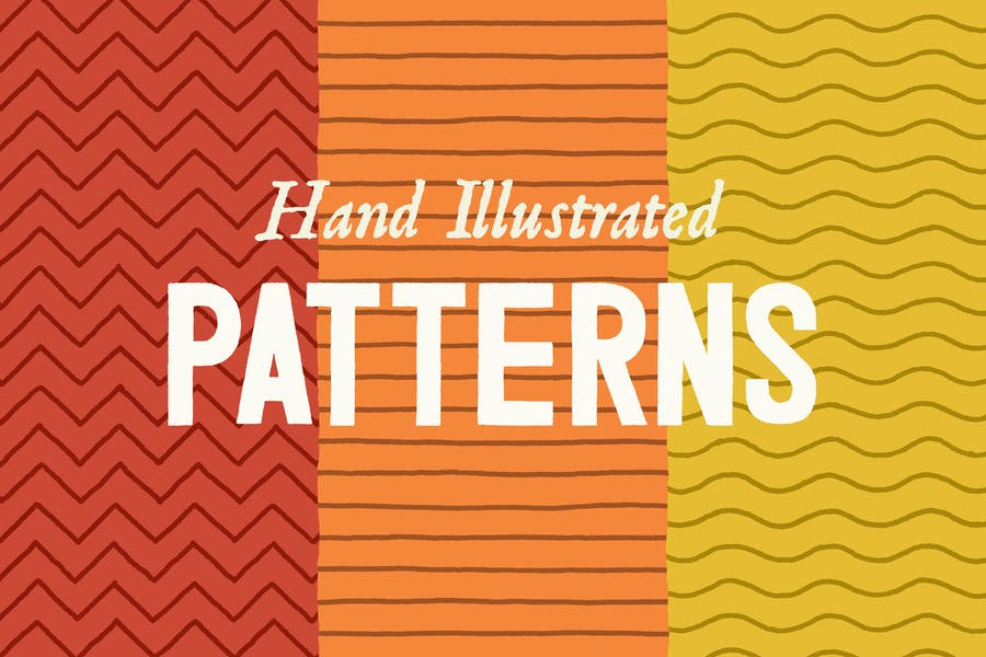 Hand Illustrated Line Patterns