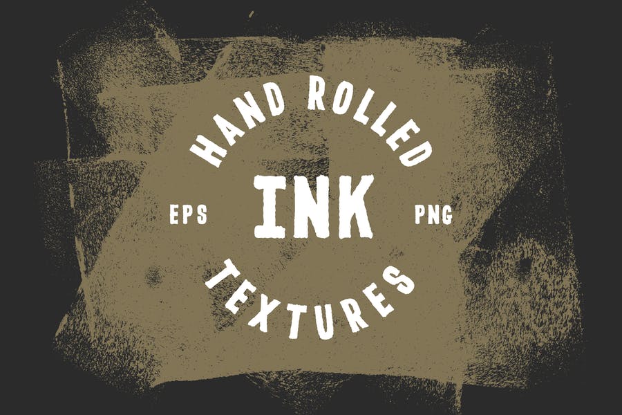 Hand Rolled Ink Texture