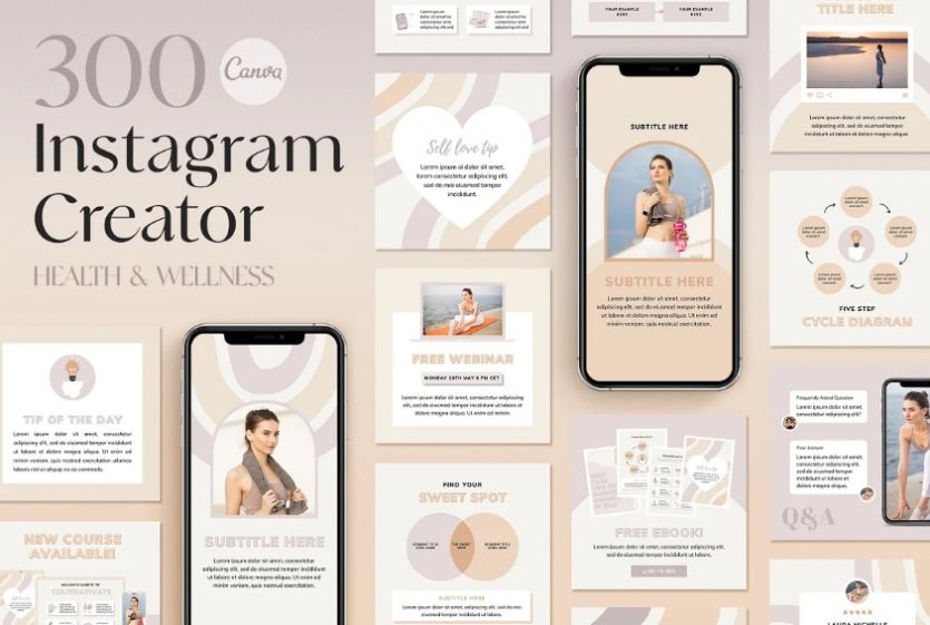 Health and Wellness Instagram Templates