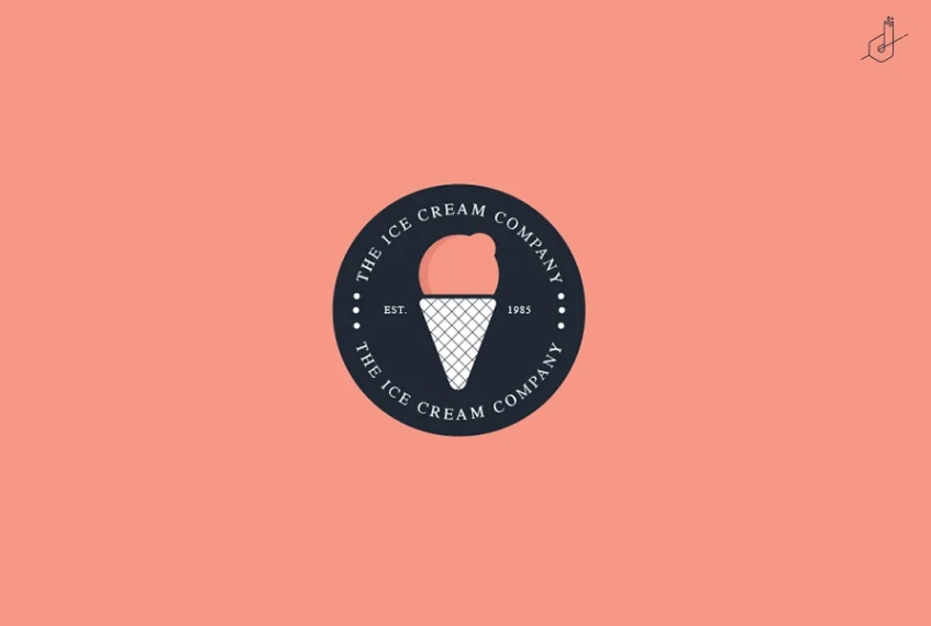Ice Cream Company Logo Design