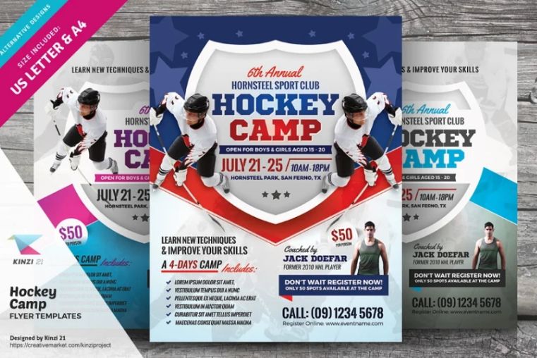 Ice Hockey Flyer Templates