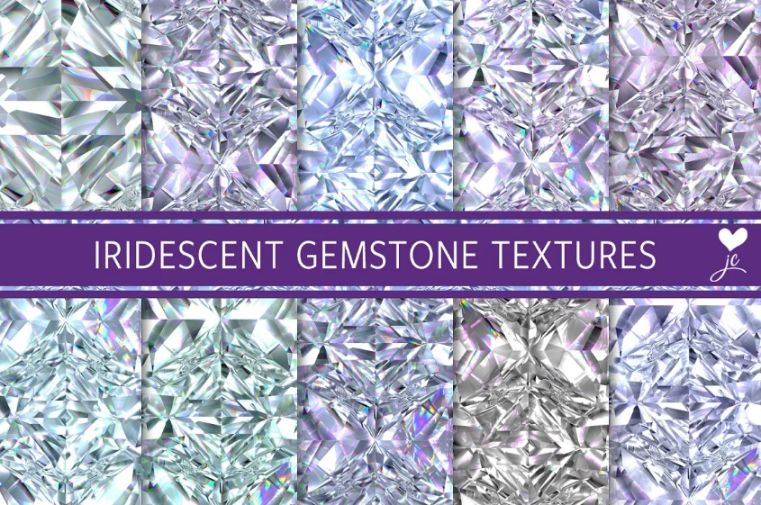 Iridescent Gemstone Background Texture