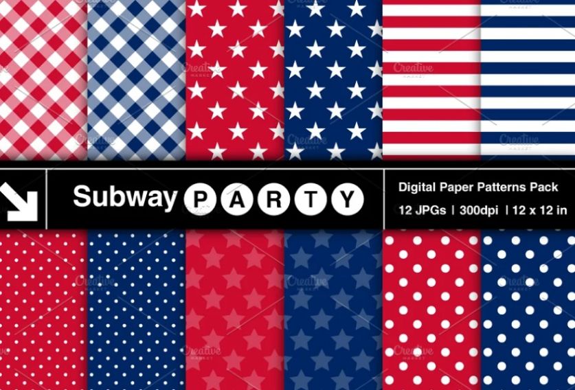 July 4th Pattern Designs