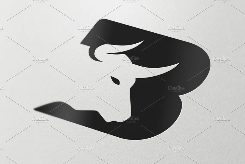 Letter B Bull Logotype
