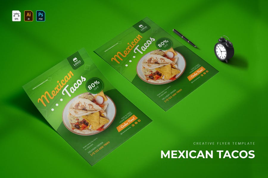 Mexican Tacos Flyer Template
