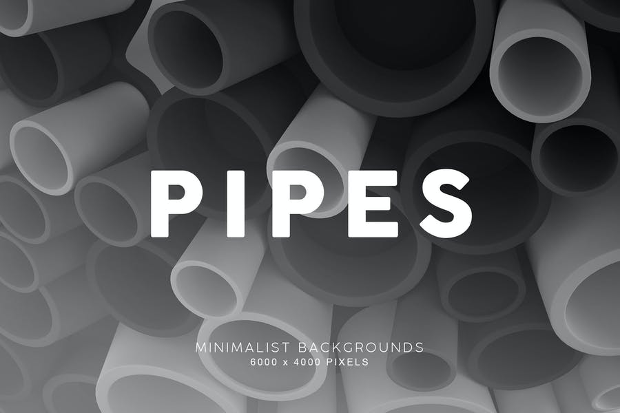Minimal 3D Pipes Backgrounds