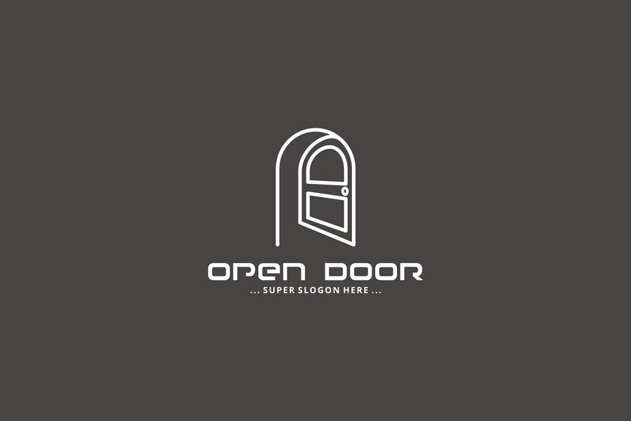 Minimal Open Logo Identity Design