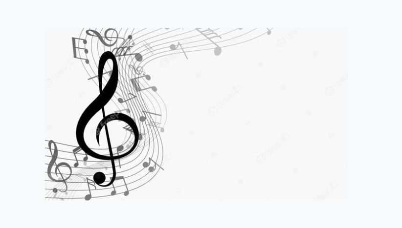 Music Note on White Background
