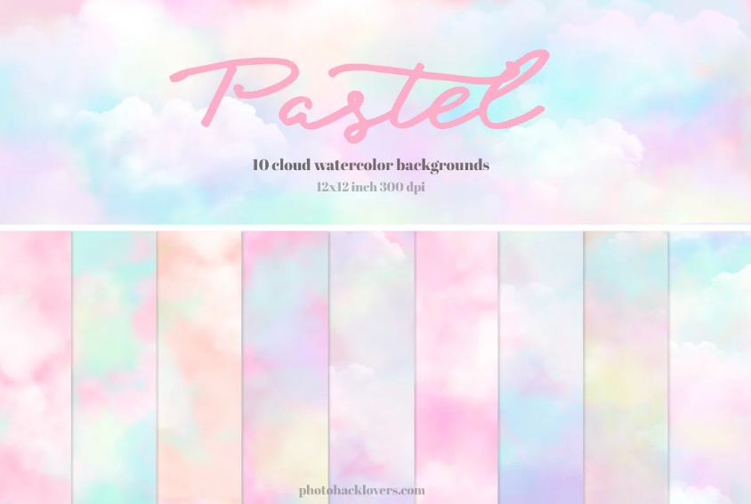 Pastel Cloud Background Design