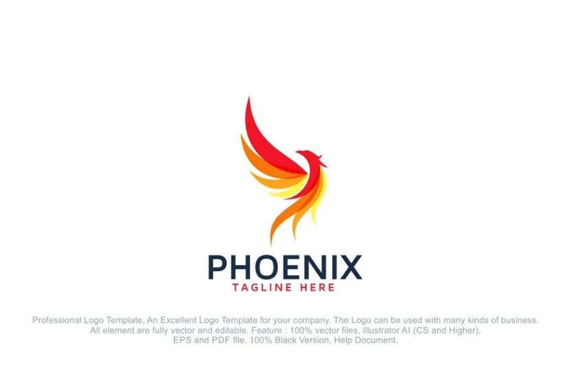 Phoenix Bird Logo Template