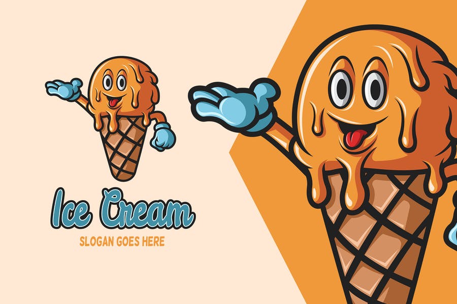 Professional Ice Cream Logo Mascot