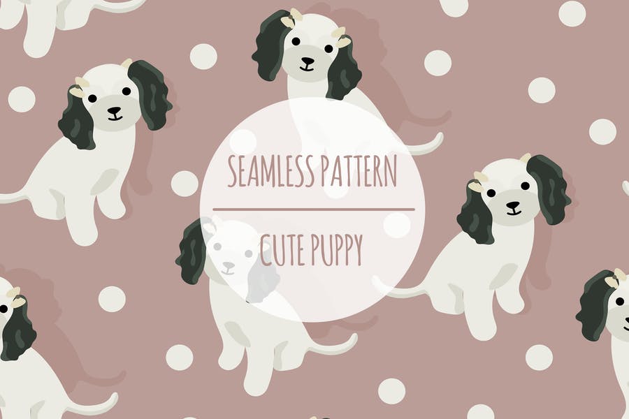 Seamless Cute Puppy Backgrounds