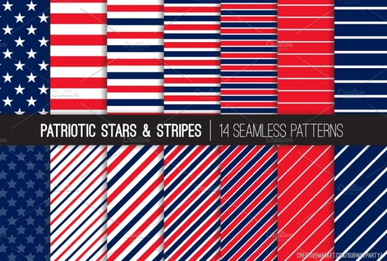 Seamless Stars and Stripes Backgrounds