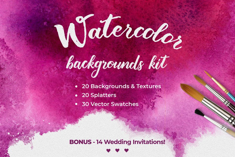 Seamless Watercolor Background Kit