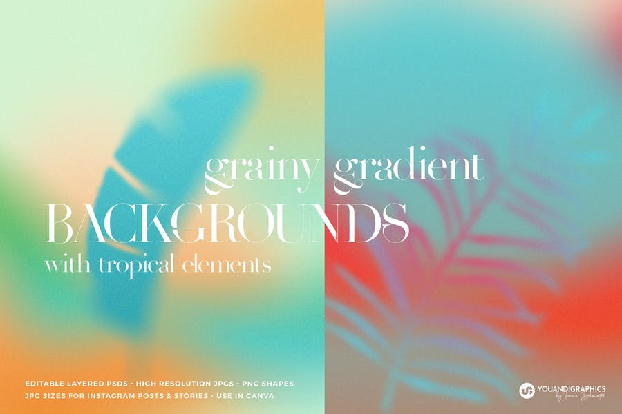 Tropical Grainy Background Textures