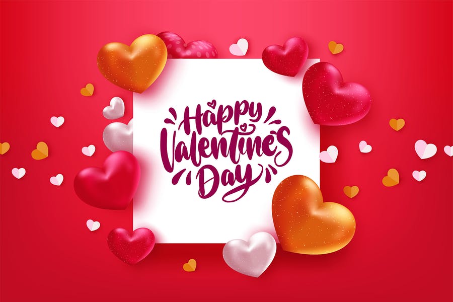 Valentines Day Hearts Background