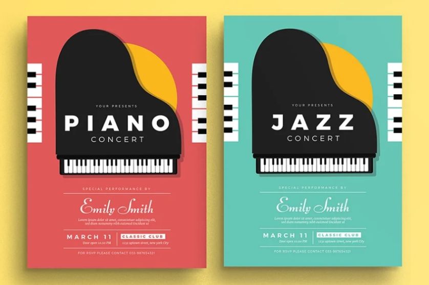 Vector Style Concert Flyers
