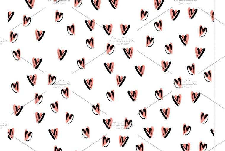 Vector Style Hearts Background