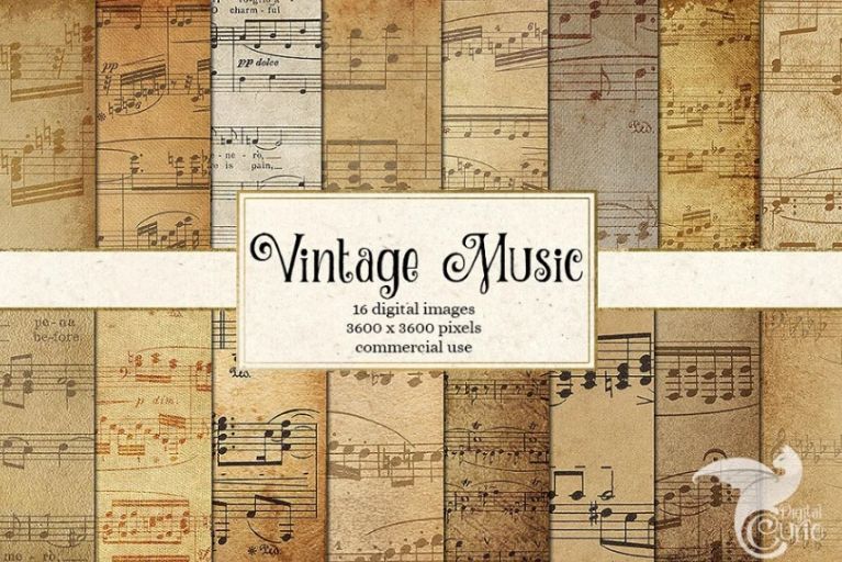 Vintage Music Sheet Texture