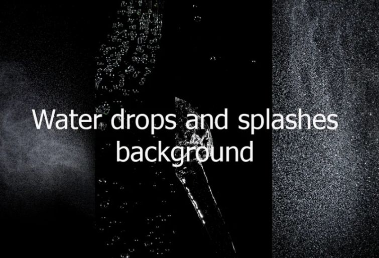 Water Drops and Splashes Background