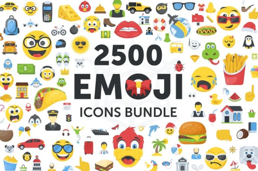 2500 Emojies Icon Bundle
