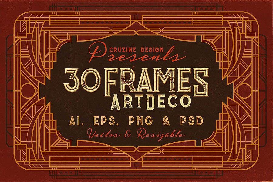 30 Art Deco Frames Backgrounds