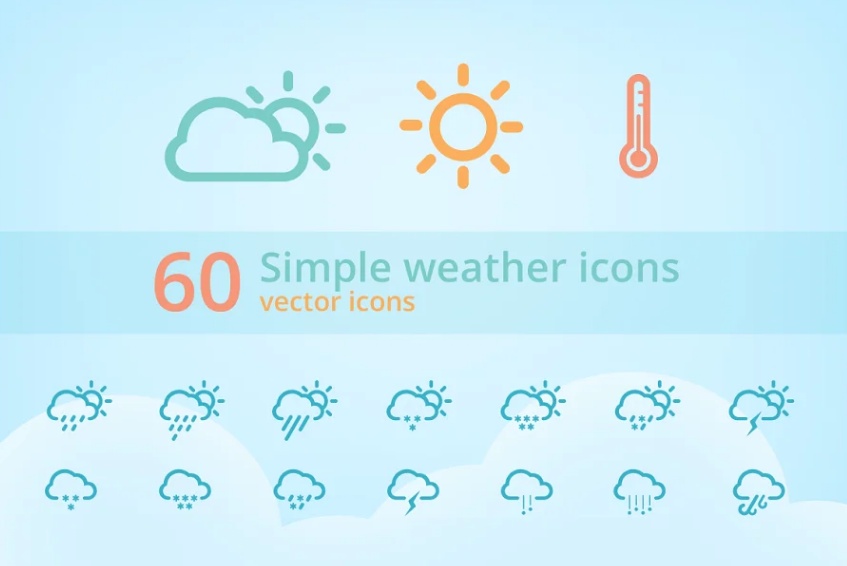 60 Simple Weather Icons