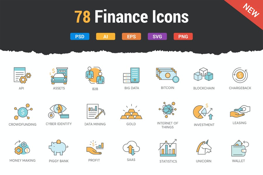 78 Solid Icons Set