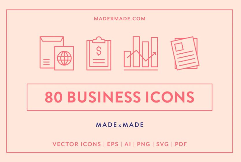 80 Business Line Icons