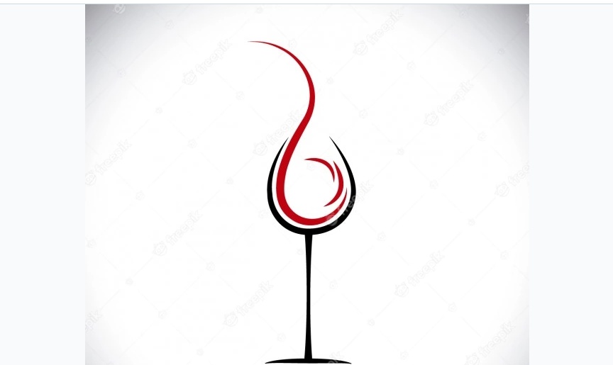 Abstract Wine Glass Logo