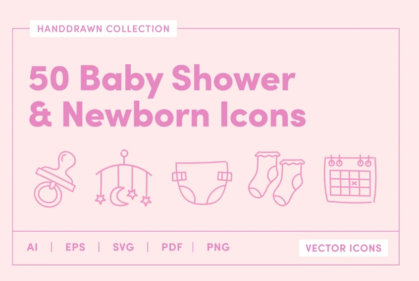 Baby Shower and New Born Icons