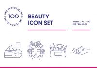 Beauty Icon Set