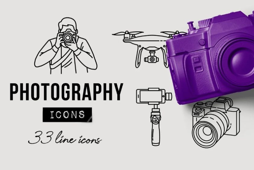 Camera and Photography Icons Set