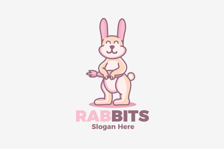 Colorful Rabbits Logo Design