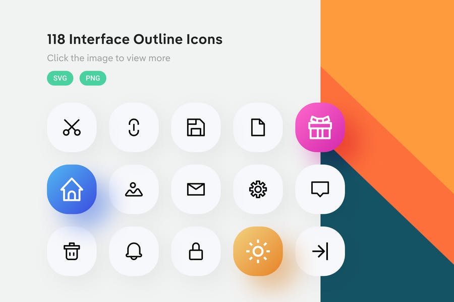 Creative Interface Outline Icons
