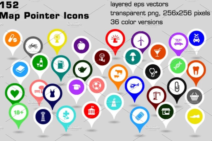 Creative Map Pointer Icons