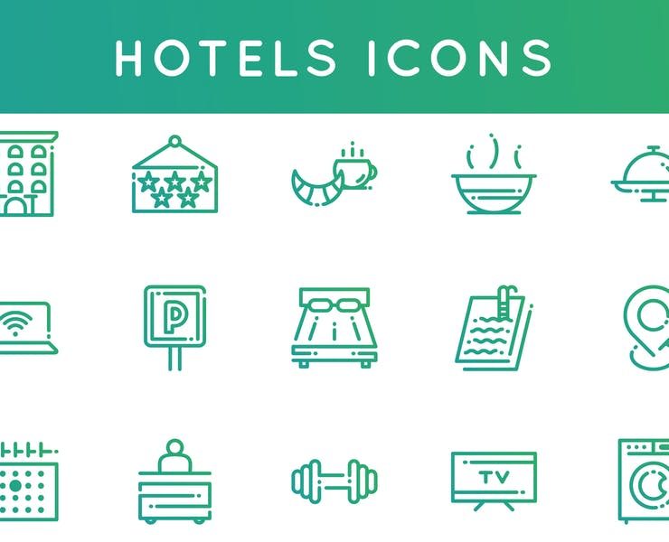 18+ FREE Hotel Icons Vector Download Ai | EPS