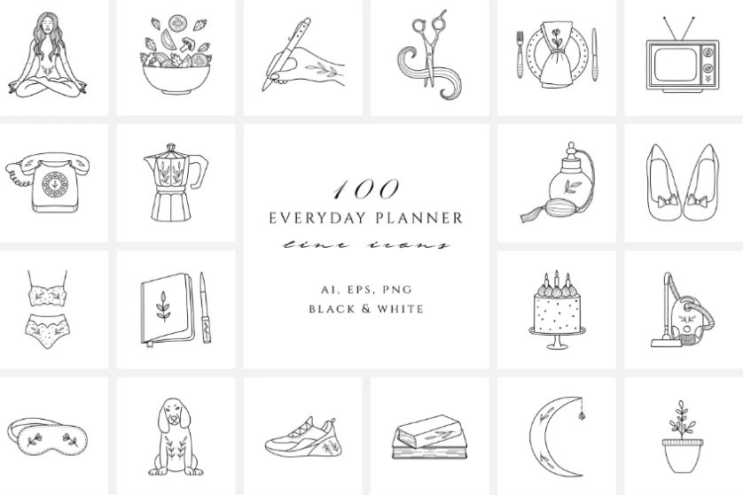 Everyday Planner Icons  Set