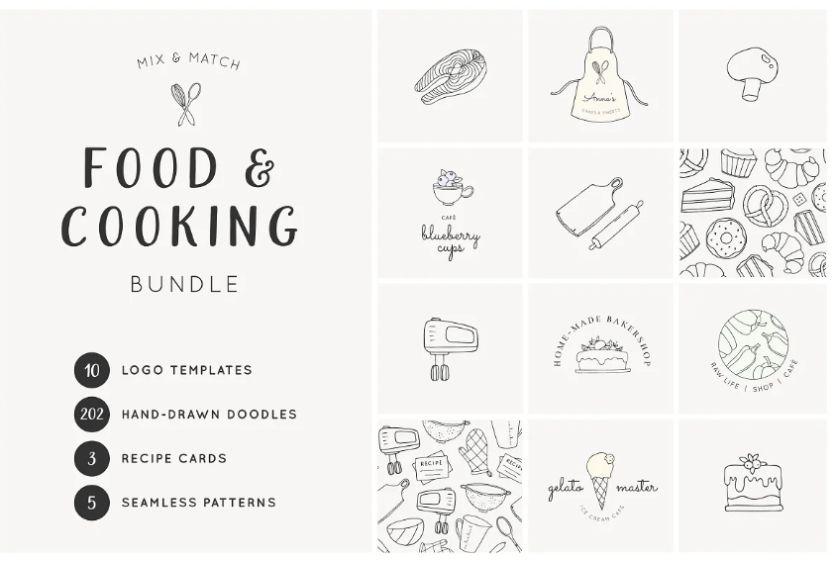 Food and Cooking Icons Set