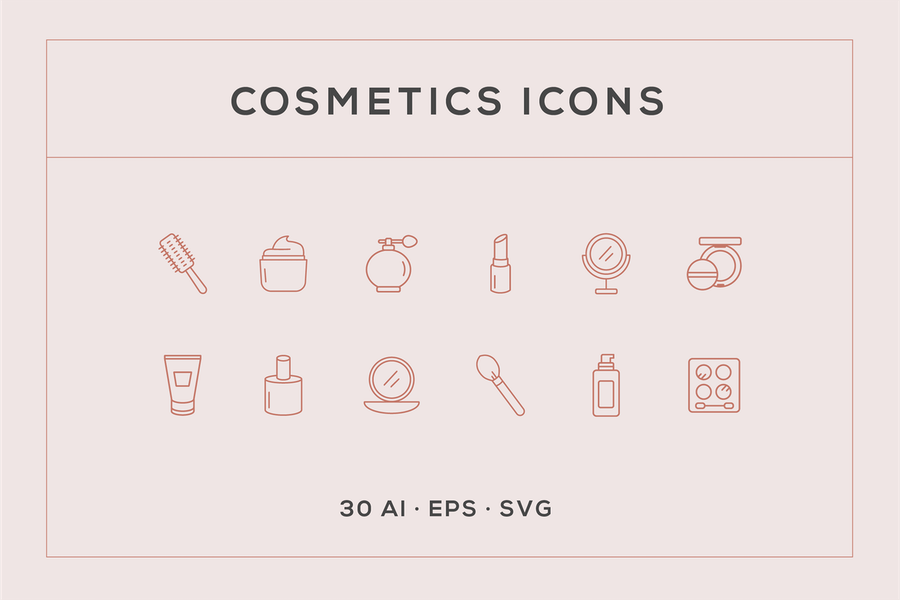 Free Cosmetics Icon Set