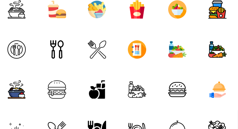 Free Restaurant Item Icons