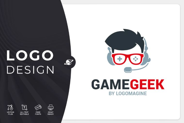 Game Geek Logo Template