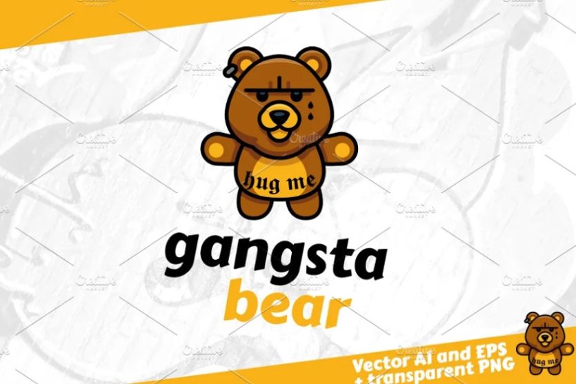Gangsta Bear Logo Design