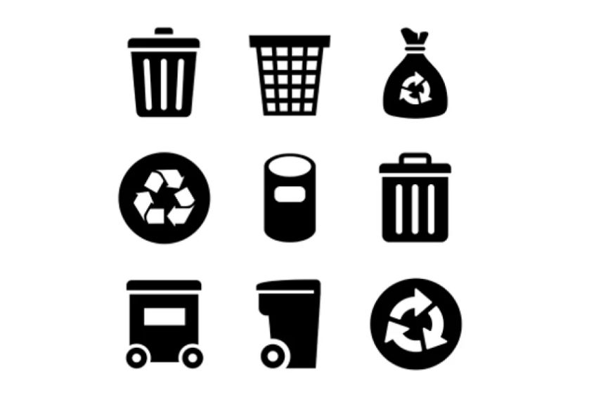 Garbage Icons Set